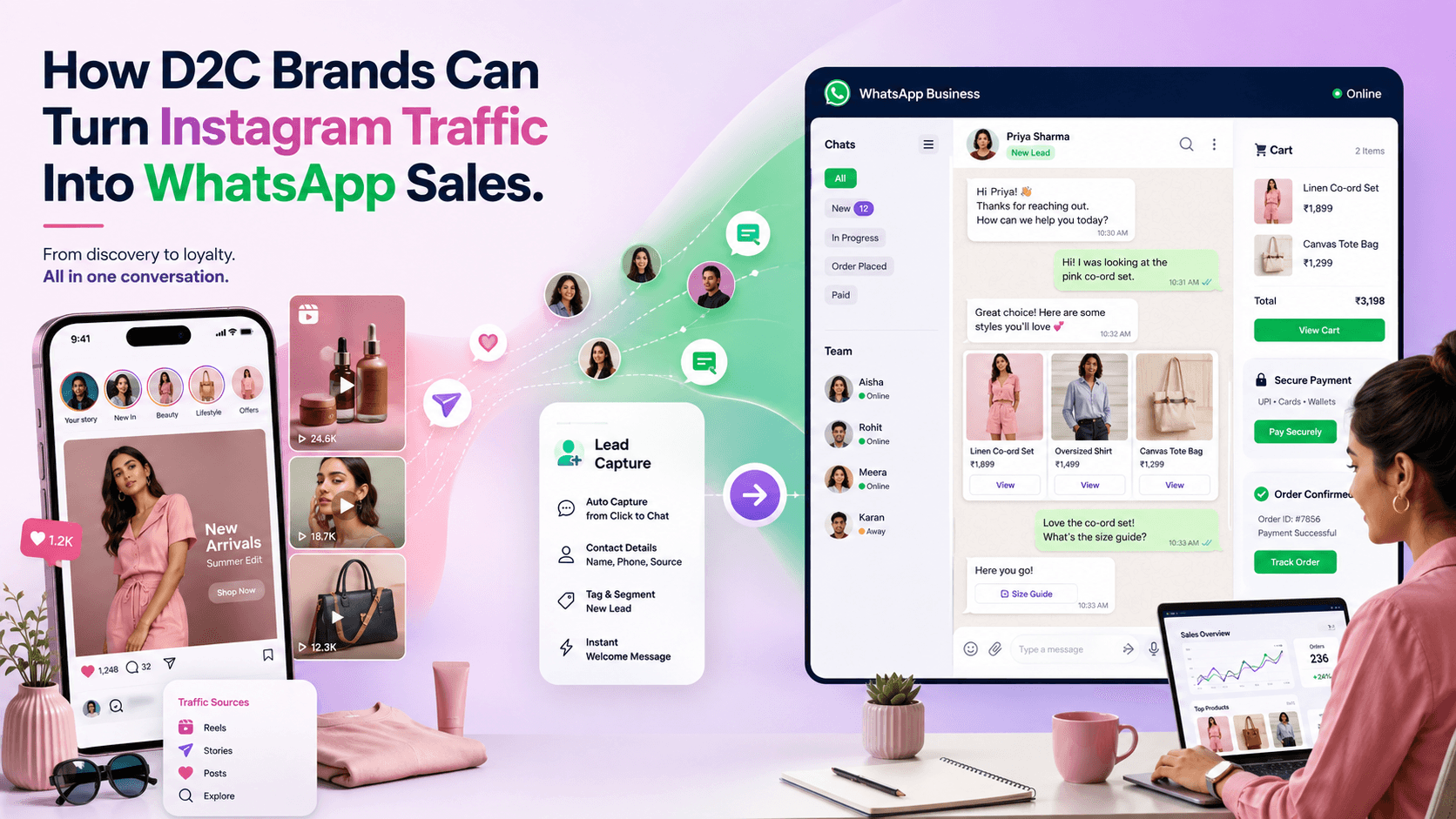 How D2C Brands Can Turn Instagram Traffic Into WhatsApp Sales