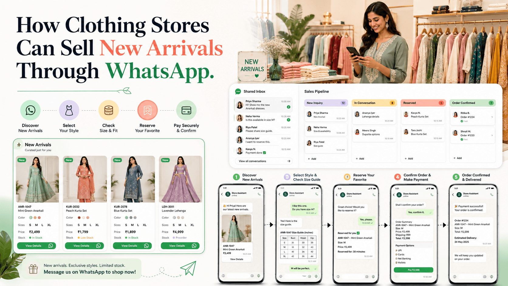 How Clothing Stores Can Sell New Arrivals Through WhatsApp