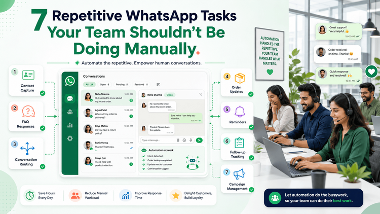 7 Repetitive WhatsApp Tasks Your Team Shouldn't Be Doing Manually