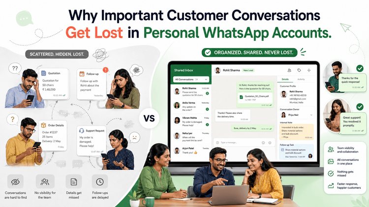 Why Important Customer Conversations Get Lost in Personal WhatsApp Accounts